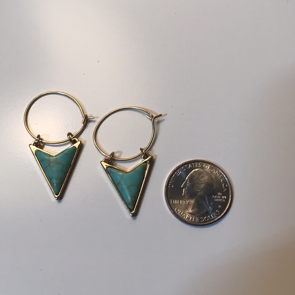 Turquoise earrings - Picture 2 of 2